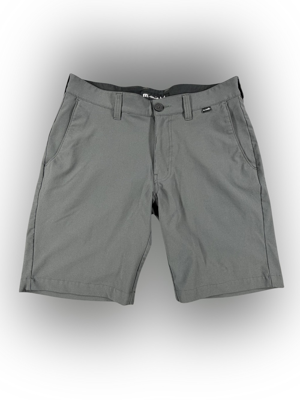 Travis Mathew Men's Gray Flat Front Performance Shorts